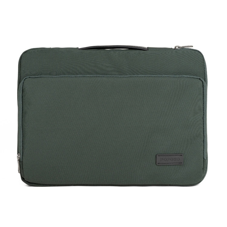 POFOKO E550 15.6 inch Portable Waterproof Polyester Laptop Handbag(Green) -  by POFOKO | Online Shopping UK | buy2fix