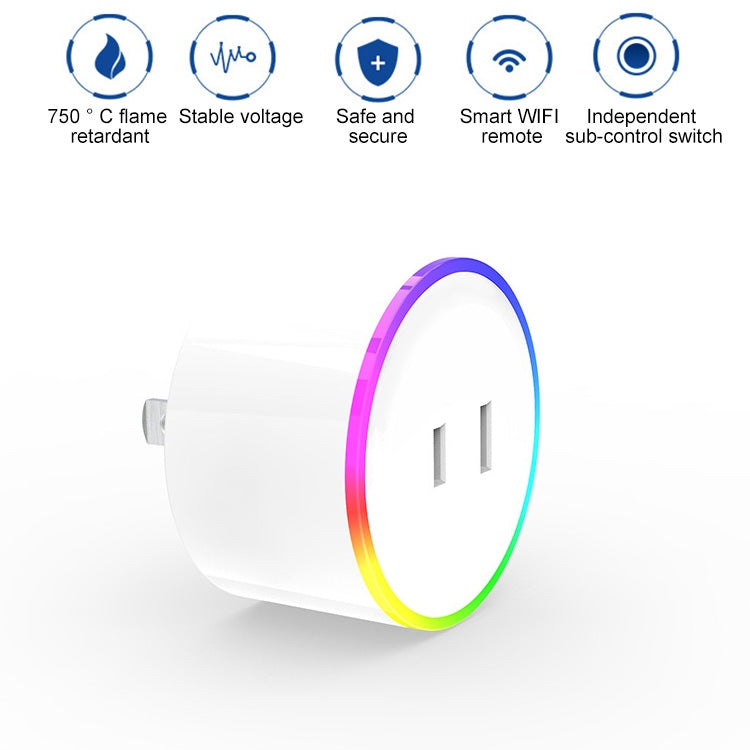 10A RGB Scene Light WiFi Remote Control Smart Socket Works with Alexa & Google Home & IFTTT, AC 100-240V, JP Plug - Consumer Electronics by buy2fix | Online Shopping UK | buy2fix