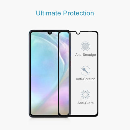 9H 9D Full Screen Tempered Glass Screen Protector for Huawei P30 Lite(Black) - Mobile Accessories by buy2fix | Online Shopping UK | buy2fix
