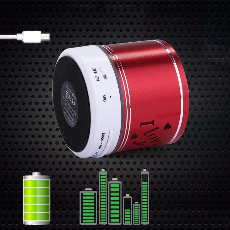 A9L Mini Portable Bluetooth Stereo Speaker with RGB LED Light, Built-in MIC, Support Hands-free Calls & TF Card & AUX(Red) - Mini Speaker by buy2fix | Online Shopping UK | buy2fix