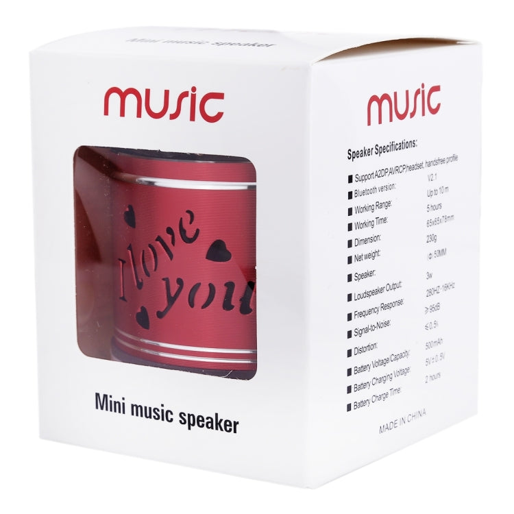 A9L Mini Portable Bluetooth Stereo Speaker with RGB LED Light, Built-in MIC, Support Hands-free Calls & TF Card & AUX(Red) - Mini Speaker by buy2fix | Online Shopping UK | buy2fix