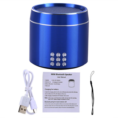 PTH-02 Portable True Wireless Stereo Mini Bluetooth Speaker with LED Indicator & Sling(Blue) - Mini Speaker by buy2fix | Online Shopping UK | buy2fix