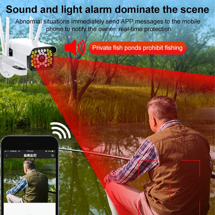 Difang DF-36Q Outdoor HD Surveillance IP Camera, Support Voice Intercom & Night Vision & Human Figure Detection & TF Card, WiFi + HD PTZ Rotation, EU Plug - Security by Difang | Online Shopping UK | buy2fix