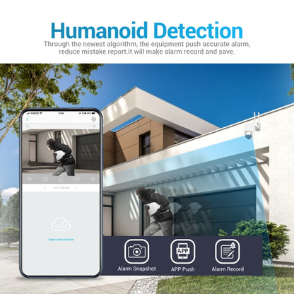 ESCAM QF800 H.265X 8MP AI Humanoid Detection Auto Tracking Waterproof WiFi IP Camera,US Plug(White) - Security by ESCAM | Online Shopping UK | buy2fix