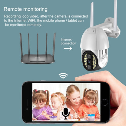 Q20 Outdoor Waterproof Mobile Phone Remotely Rotate Wireless WiFi HD Camera, Support Three Modes of Night Vision & Motion Detection Video / Alarm & Recording, US Plug - Security by buy2fix | Online Shopping UK | buy2fix