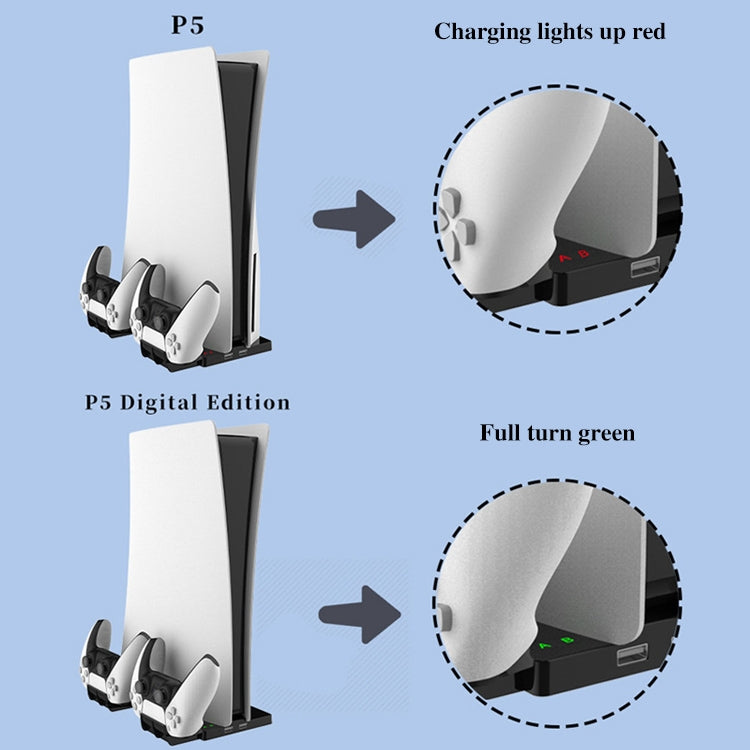 iplay HBP-269 For PS5 De / UHD Charging Stand Vertical Base Holder With Handle Charger - Toys & Hobbies by ipega | Online Shopping UK | buy2fix