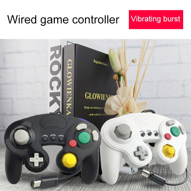 Three-point Decorative Strip Wired Game Handle Controller for Nintendo NGC(Black) - Gamepads by buy2fix | Online Shopping UK | buy2fix