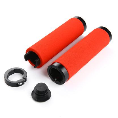 1 Pair AG36 Alloy Lock-Rings + Sponge Bicycle Handlebar Grip (Red) -  by buy2fix | Online Shopping UK | buy2fix