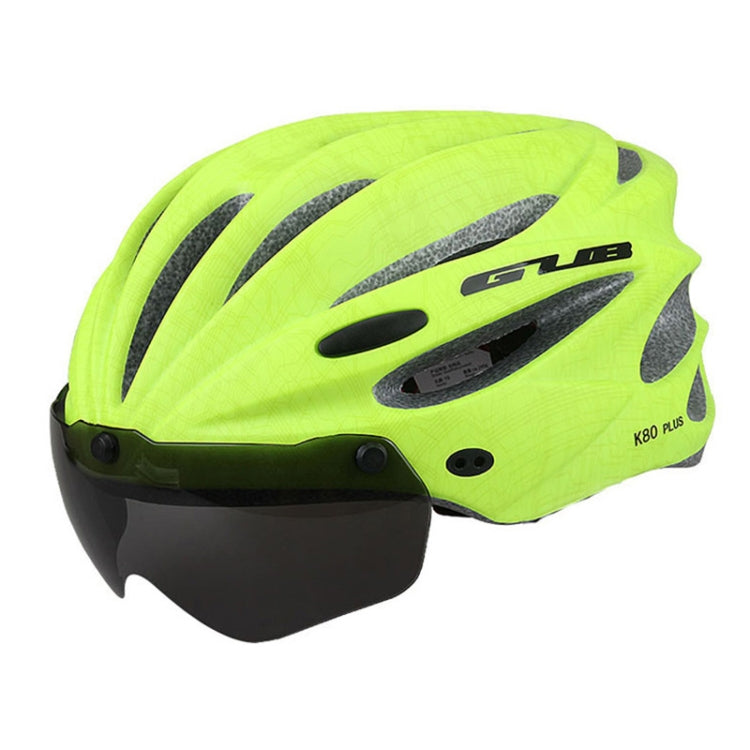 GUB K80 Plus Bike Helmet With Visor And Goggles(Fluorescent Green) - Protective Helmet & Masks by GUB | Online Shopping UK | buy2fix