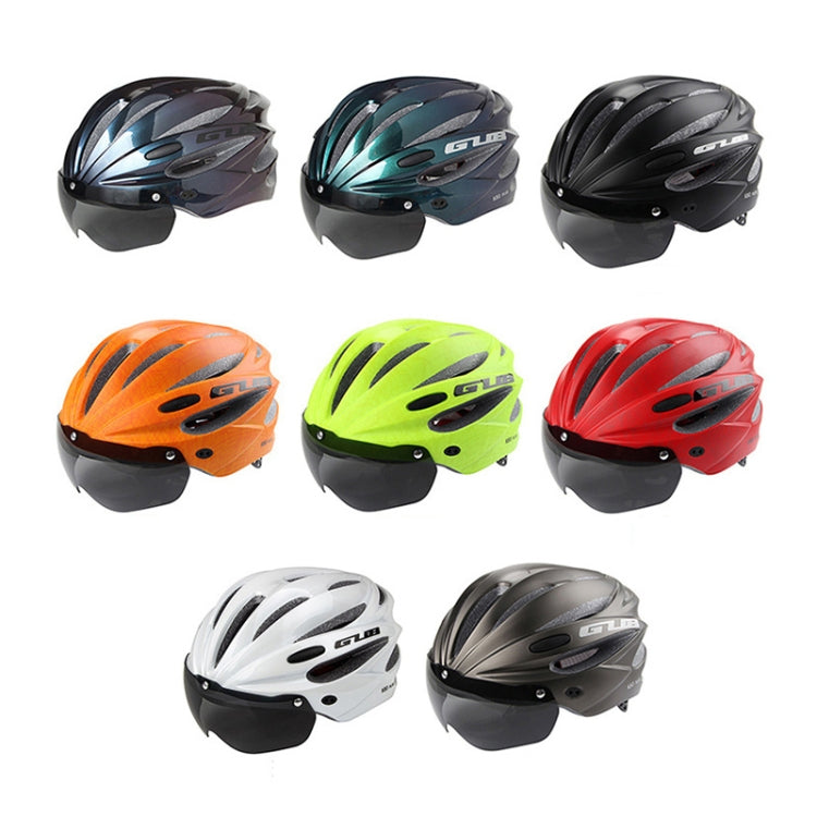 GUB K80 Plus Bike Helmet With Visor And Goggles(Fluorescent Green) - Protective Helmet & Masks by GUB | Online Shopping UK | buy2fix