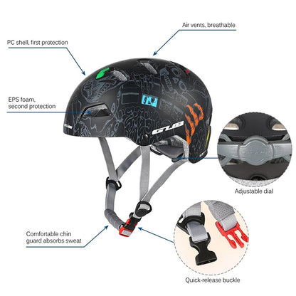 GUB V1 Professional Cycling Helmet Sports Safety Cap, Size: M(Black) - Protective Helmet & Masks by GUB | Online Shopping UK | buy2fix