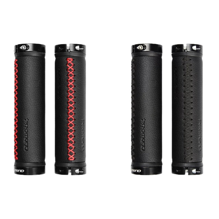 PROMEND GR-501 1 Pair Microfiber Leather Mountain Bicycle Grips Cover(Black Red) - Outdoor & Sports by PROMEND | Online Shopping UK | buy2fix