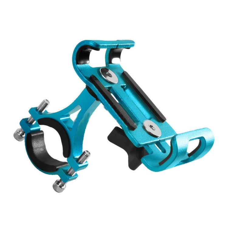 Universal Non-rotatable Aluminum Alloy Fixing Frame Motorcycle Bicycle Mobile Phone Holder (Blue) - Holders by buy2fix | Online Shopping UK | buy2fix