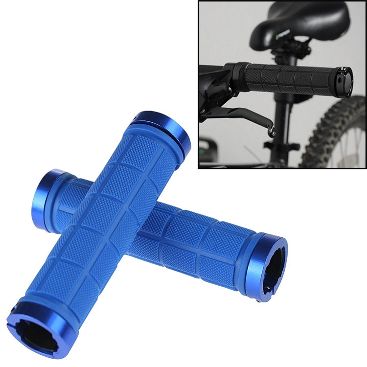 BaseCamp BC-607 1 Pair Bicycle MTB Bike Lock-on Rubber Handlebar Grips (Blue) - Outdoor & Sports by buy2fix | Online Shopping UK | buy2fix
