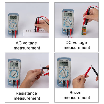 ANENG A830L Handheld Multimeter Household Electrical Instrument (Yellow Grey) - Current & Voltage Tester by ANENG | Online Shopping UK | buy2fix