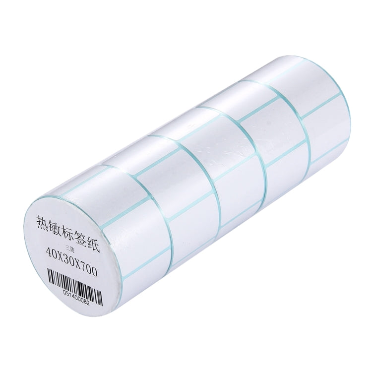 5 PCS 40*30mm 700 Label Thermal Sticker Barcode Papers - Consumer Electronics by buy2fix | Online Shopping UK | buy2fix