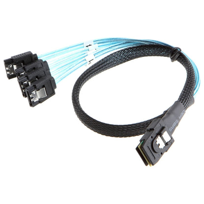 Mini SAS (SFF-8087) to 4 x SATA 7-Pin Female Forward Breakout 6Gbps Data Cable, Length: 50cm - eSATA & SATA & IDE by buy2fix | Online Shopping UK | buy2fix