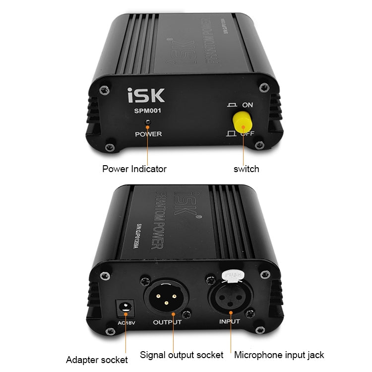 ISK SPM001 48V Phantom Power Source for Condenser Microphone - Consumer Electronics by buy2fix | Online Shopping UK | buy2fix