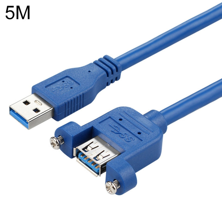 USB 3.0 Male to Female Extension Cable with Screw Nut, Cable Length: 5m - USB 3.0 by buy2fix | Online Shopping UK | buy2fix