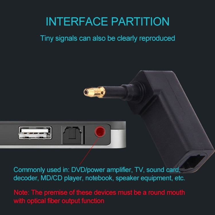 EMK 90 Degree Male to Female Conversion Head Optical Fiber Adapter Audio Adapter - Adapter by EMK | Online Shopping UK | buy2fix