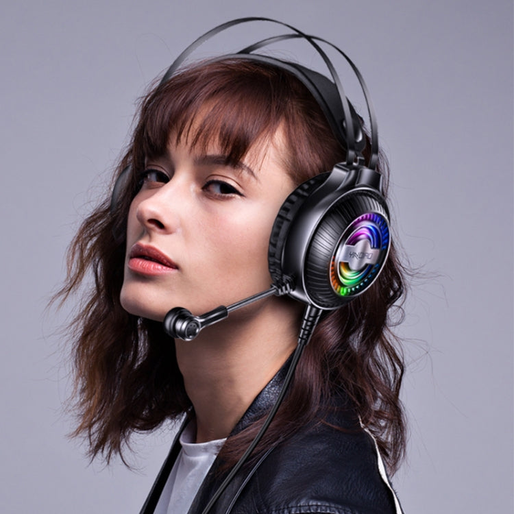 YINDIAO Q4 Head-mounted Wired Gaming Headset with Microphone, Version: Dual 3.5mm + USB(White) - Multimedia Headset by YINDIAO | Online Shopping UK | buy2fix
