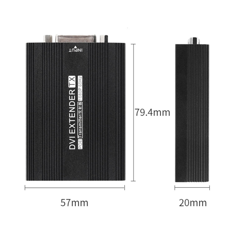 Measy DVI1815 DVI Extender Transmitter and Receiver Converter, POE Single Power Supply, Transmission Distance: 150m(US Plug) -  by Measy | Online Shopping UK | buy2fix