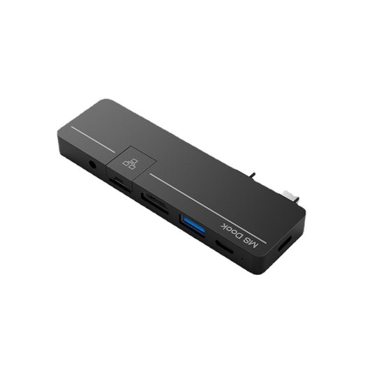 Rocketek SHX6 Multifunctional Dual Type-C Ports Expansion Dock HUB Adapter with LAN - Computer & Networking by ROCKETEK | Online Shopping UK | buy2fix