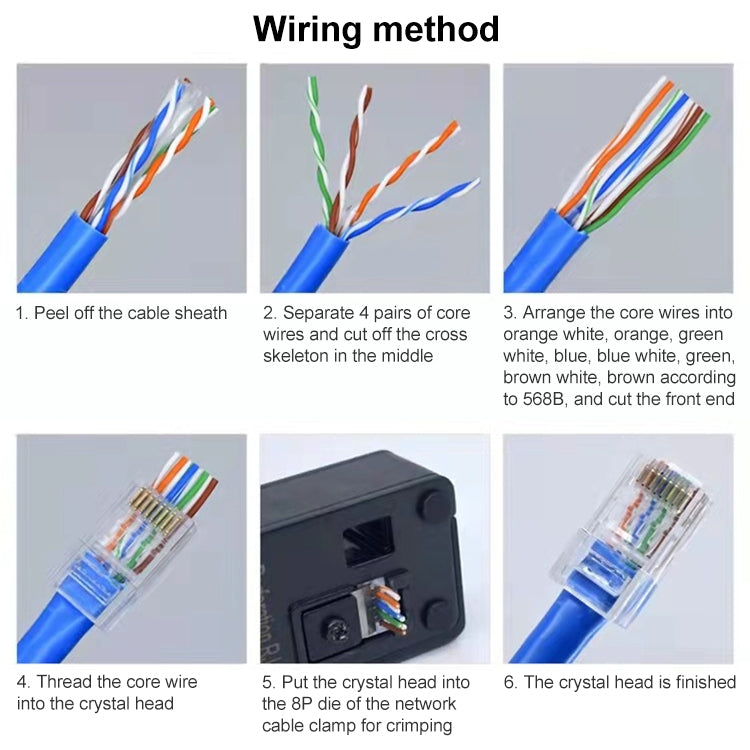 100pcs Cat5e RJ45 Connector Unshielded Pass Through Modular Plug, Gold: 3u -  by buy2fix | Online Shopping UK | buy2fix