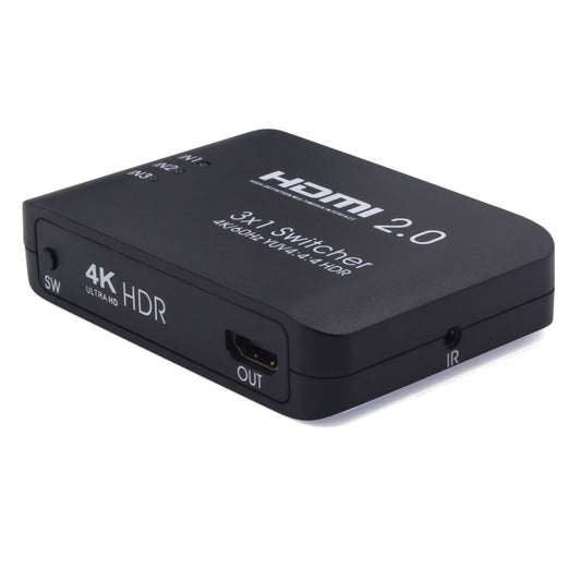 AYS-31V20 HDMI 2.0 3x1 4K Ultra HD Switch Splitter(Black) - Switch by buy2fix | Online Shopping UK | buy2fix