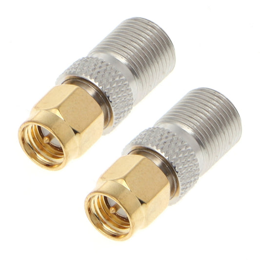 2 PCS SMA Female to F Female RF Coaxial Connector - Consumer Electronics by buy2fix | Online Shopping UK | buy2fix