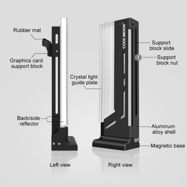 COOLMOON CM-GH2 5V ARGB GPU Holder (Black) - Computer & Networking by buy2fix | Online Shopping UK | buy2fix