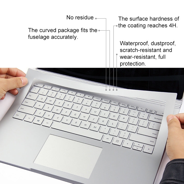 4 in 1 Notebook Shell Protective Film Sticker Set for Microsoft Surface Book 13.5 inch(Silver) - Computer & Networking by buy2fix | Online Shopping UK | buy2fix