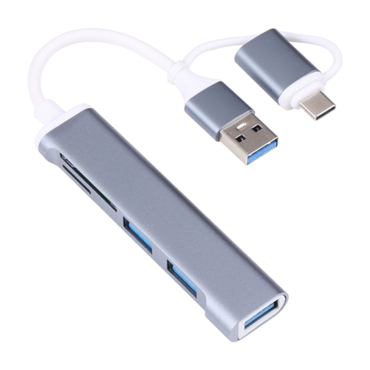 A-807 5 in 1 USB 3.0 and Type-C / USB-C to USB 3.0 HUB Adapter Card Reader - Computer & Networking by buy2fix | Online Shopping UK | buy2fix