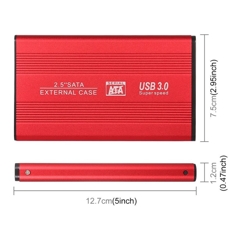 Richwell SATA R2-SATA-320GB 320GB 2.5 inch USB3.0 Super Speed Interface Mobile Hard Disk Drive(Red) - External Hard Drives by Richwell | Online Shopping UK | buy2fix