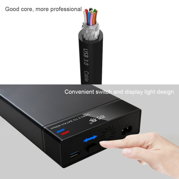 Universal SATA 2.5 / 3.5 inch USB3.0 Interface External Solid State Drive Enclosure for Laptops / Desktop Computers, The Maximum Support Capacity: 10TB - HDD Enclosure by buy2fix | Online Shopping UK | buy2fix