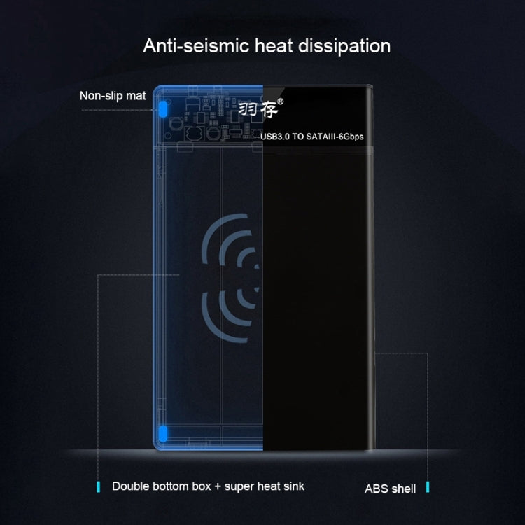 Universal SATA 2.5 / 3.5 inch USB3.0 Interface External Solid State Drive Enclosure for Laptops / Desktop Computers, The Maximum Support Capacity: 10TB - HDD Enclosure by buy2fix | Online Shopping UK | buy2fix