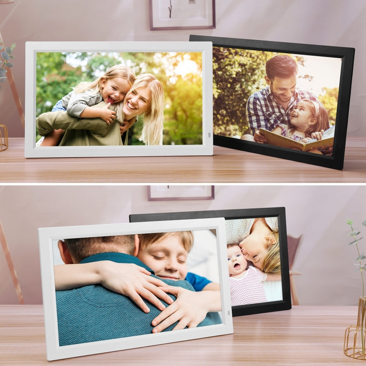 21.5 inch LED Display Digital Photo Frame with Holder & Remote Control, US Plug(White) - Consumer Electronics by buy2fix | Online Shopping UK | buy2fix