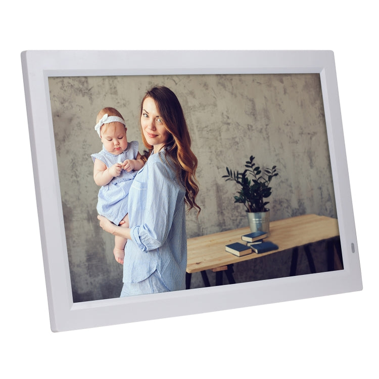 23.6 inch LED Display Digital Photo Frame with Holder & Remote Control, US Plug(White) - Consumer Electronics by buy2fix | Online Shopping UK | buy2fix