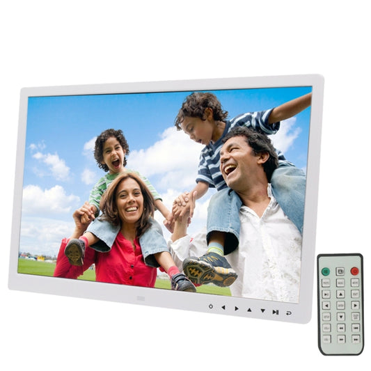 17.0 inch LED Display Digital Photo Frame with 7-keys Touch Button Control / Holder / Remote Control, Allwinner Technology, Support USB / SD Card Input / OTG, US/EU/UK Plug(White) - Consumer Electronics by buy2fix | Online Shopping UK | buy2fix
