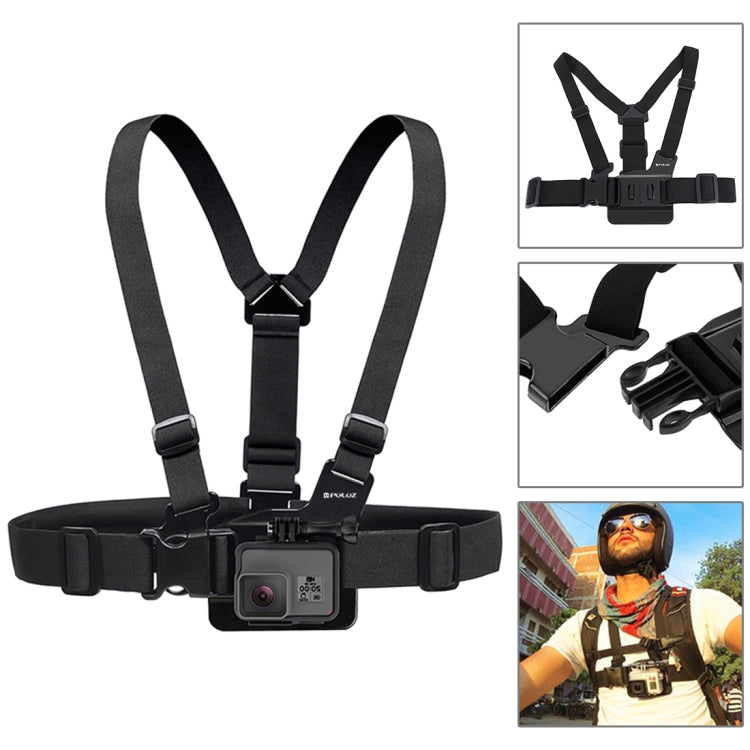 PULUZ 45 in 1 Accessories Ultimate Combo Kits with Camouflage EVA Case (Chest Strap + Suction Cup Mount + 3-Way Pivot Arms + J-Hook Buckle + Wrist Strap + Helmet Strap + Surface Mounts + Tripod Adapte ...  for GoPro, Insta360, DJI and Other Action Cameras -  by PULUZ | Online Shopping UK | buy2fix