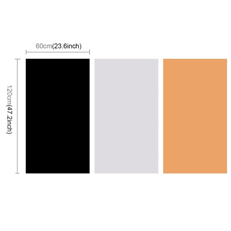 3 PCS PULUZ Photography Background PVC Paper Kits for Studio Tent Box, 3 Colors (Black, White,Yellow), Size: 120cm x 60cm - Solid Color by PULUZ | Online Shopping UK | buy2fix