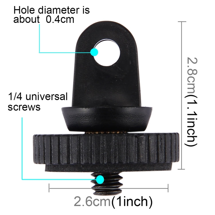 PULUZ 1/4 inch Screw Tripod Mount Adapter for GoPro Hero11 Black / HERO10 Black /9 Black /8 Black /7 /6 /5 /5 Session /4 Session /4 /3+ /3 /2 /1, DJI Osmo Action and Other Action Cameras 5mm Diameter Screw Hole, 3.3cm Diameter - DJI & GoPro Accessories by PULUZ | Online Shopping UK | buy2fix