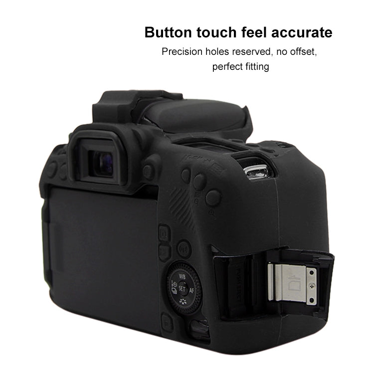 PULUZ Soft Silicone Protective Case for Canon EOS 77D(Black) - Camera Accessories by PULUZ | Online Shopping UK | buy2fix