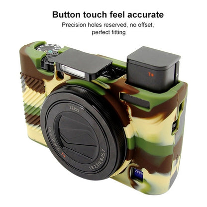 PULUZ Soft Silicone Protective Case for Sony RX100 III / IV / V(Camouflage) - Camera Accessories by PULUZ | Online Shopping UK | buy2fix