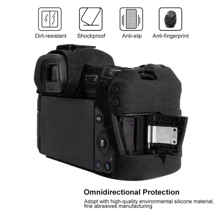 PULUZ Soft Silicone Protective Case for Canon EOS R (Black) - Camera Accessories by PULUZ | Online Shopping UK | buy2fix