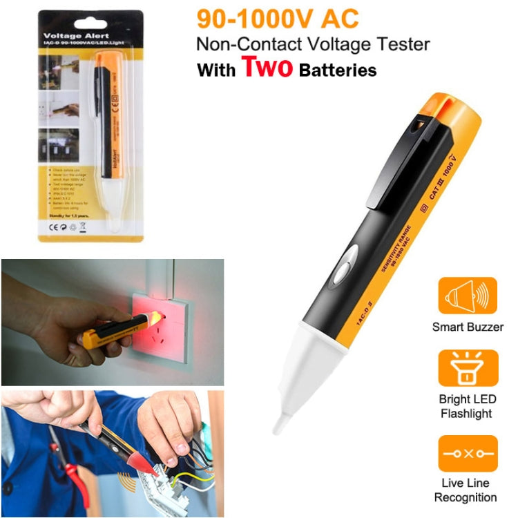 Pen Non-contact AC Voltage Alert Detector 90V-1000V (Yellow) - Home & Garden by buy2fix | Online Shopping UK | buy2fix