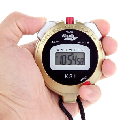 KISLO K81 Stopwatch Professional Chronograph Handheld Digital LCD Sports Counter Timer with Strap - Outdoor & Sports by buy2fix | Online Shopping UK | buy2fix