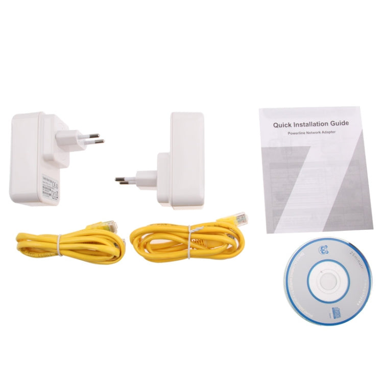 2 PCS 7HP120 200Mbps Powerline Network Mini Homeplug AV Ethernet Bridge, EU Plug(White) -  by buy2fix | Online Shopping UK | buy2fix