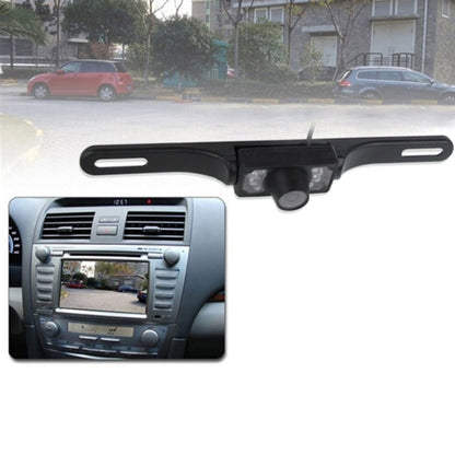 6 LED IR Infrared Waterproof Night Vision Wireless License Plate Frame Astern Backsight Rear View Camera , Support Installed in Car DVD Navigator or Car Monitor , Wide Viewing Angle: 140 degree (WD001)(Black) - In Car by buy2fix | Online Shopping UK | buy2fix