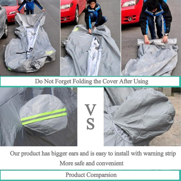 PEVA Anti-Dust Waterproof Sunproof Hatchback Car Cover with Warning Strips, Fits Cars up to 4.1m(160 inch) in Length - PE Material by buy2fix | Online Shopping UK | buy2fix